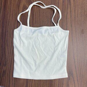 WeWoreWhat Brushed Rib Strappy Tank, Ivory, Size XS - NWT